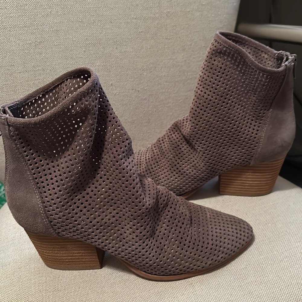Jeffrey Campbell Jenelle Taupe Laser Cut Bootie 9